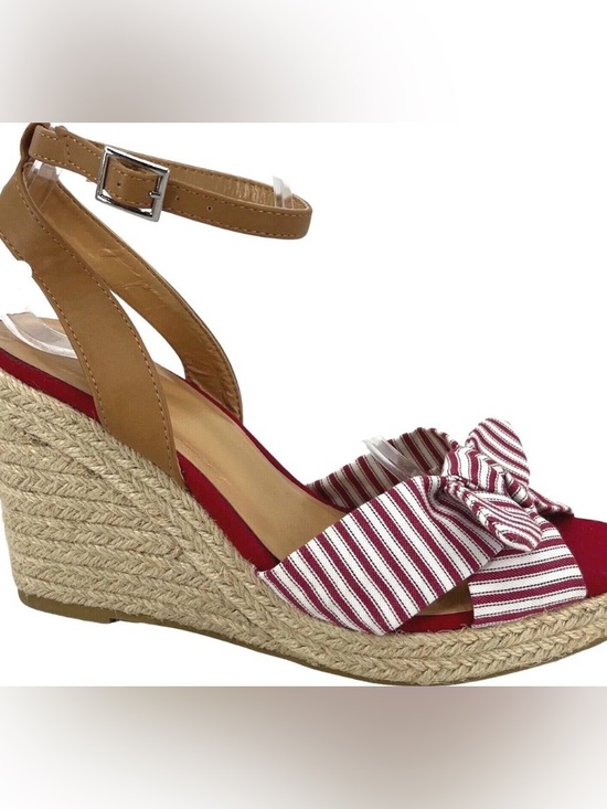 Nautica Shoes - Striped Red Sandals with Bow